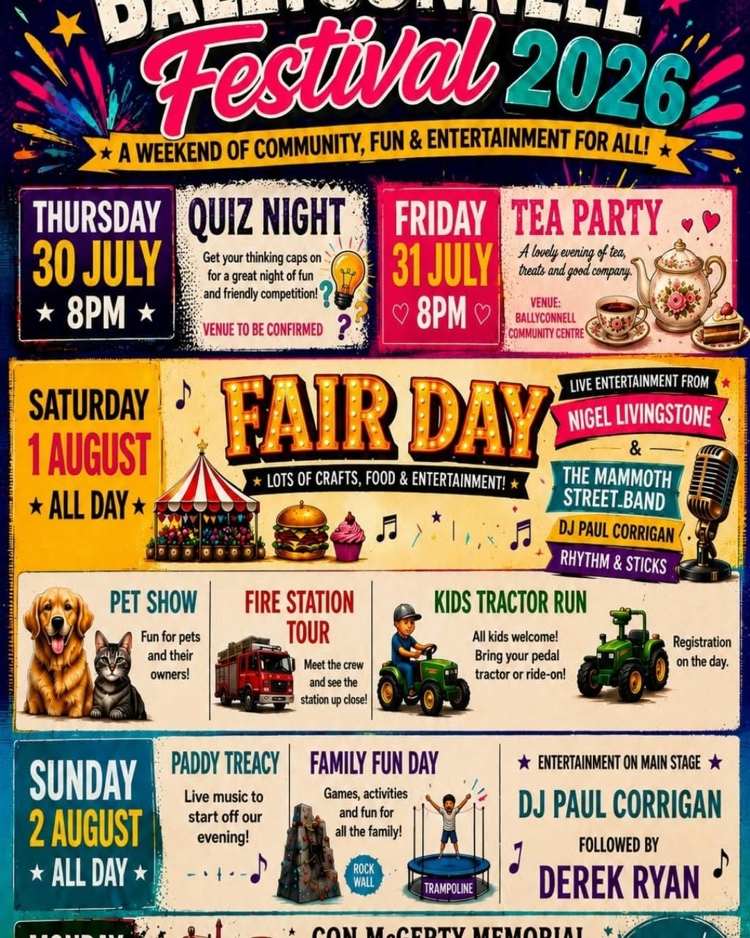 Original Ballyconnell Festival 2026 poster
